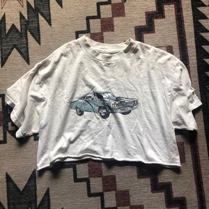 Brandy Melville Cropped Motor Show Vintage Tee